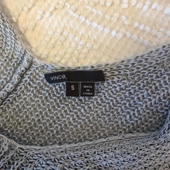 Vince Knit Pullover Top Small Linen V-Neck Sweater - Picture 6 of 7